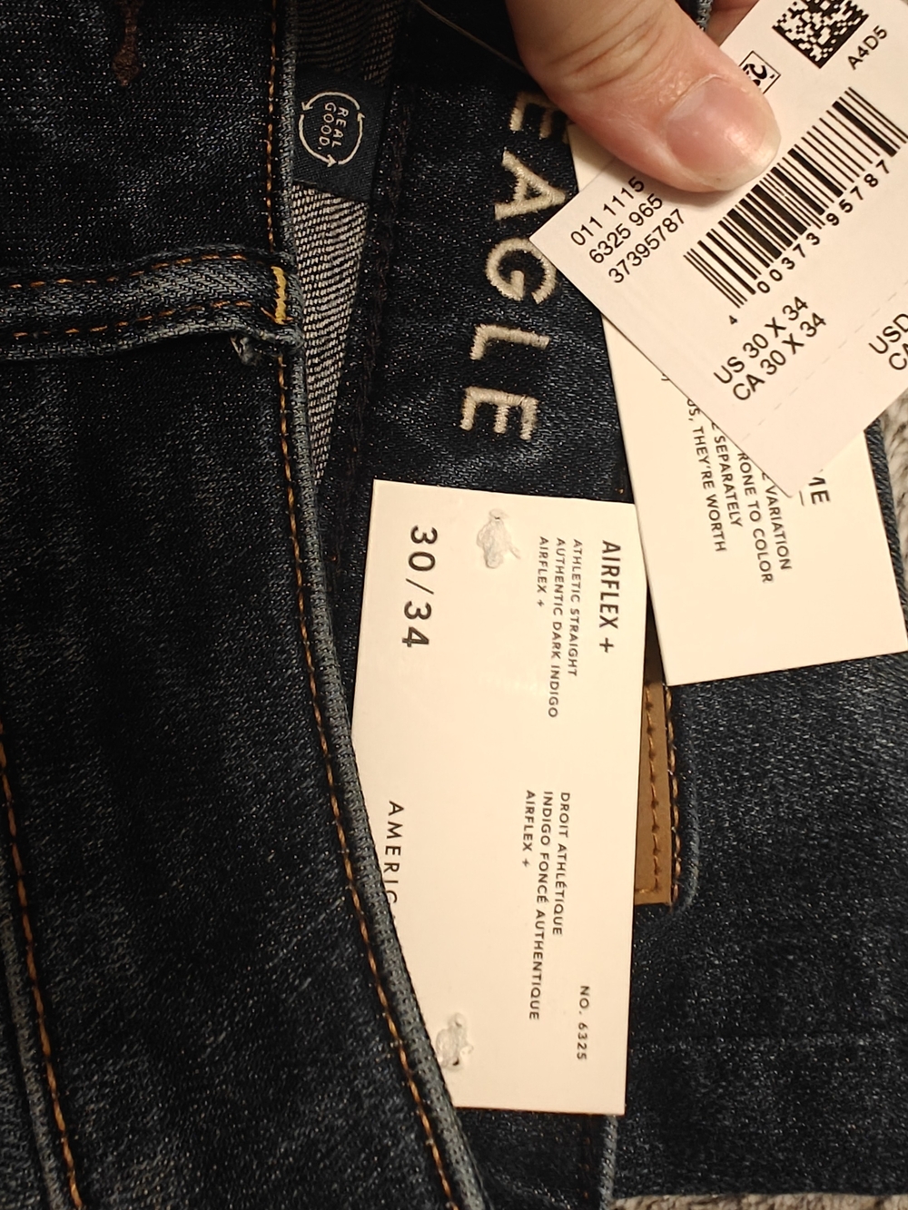 American Eagle Outfitters AirFlex+ Dark Indigo Men's Jeans - 30x34